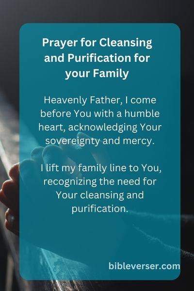 Prayer for Cleansing and Purification for your Family