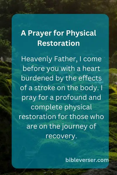 A Prayer for Physical Restoration