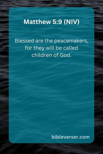 Matthew 5:9 (NIV)