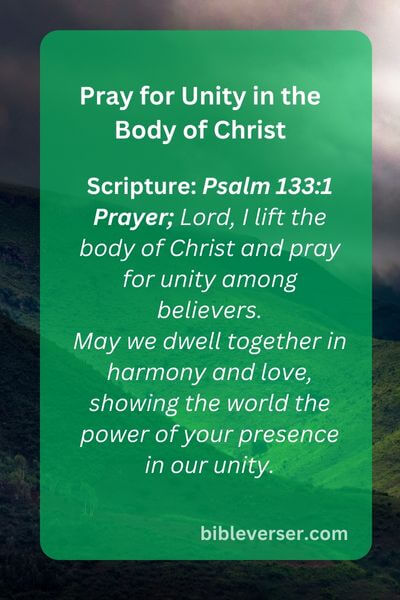 Pray for Unity in the Body of Christ