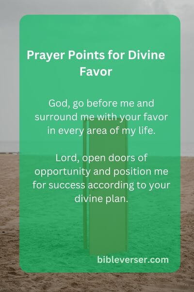 Prayer Points for Divine Favor