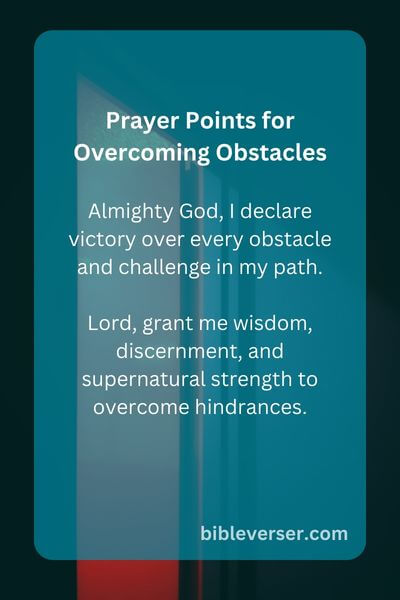 Prayer Points for Overcoming Obstacles