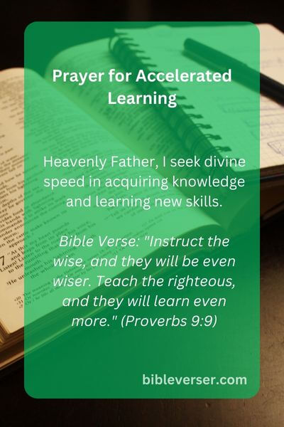 Prayer for Accelerated Learning