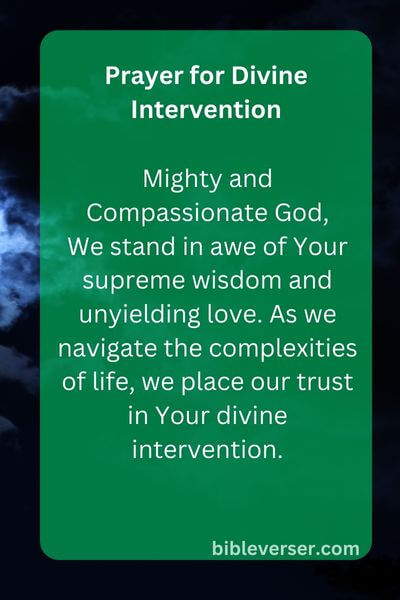 Prayer for Divine Intervention