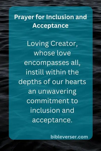 Prayer for Inclusion and Acceptance