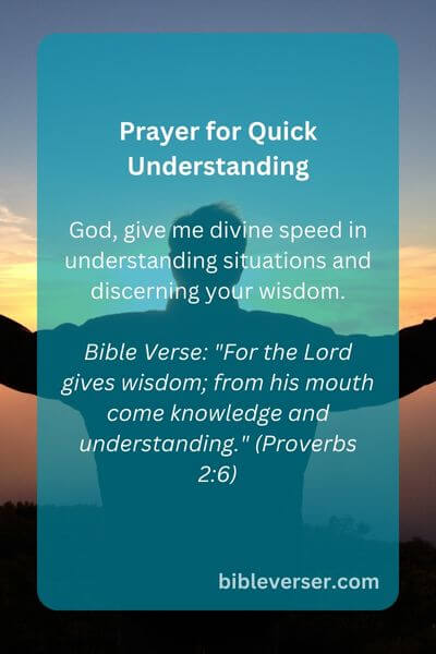 Prayer for Quick Understanding