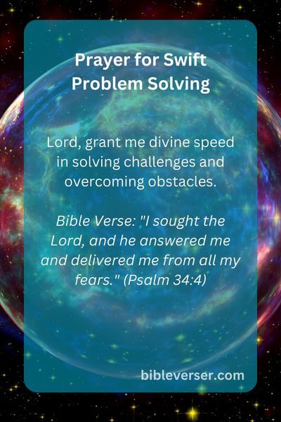 Prayer for Swift Problem Solving