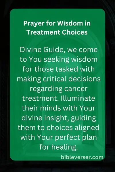 Prayer for Wisdom in Treatment Choices