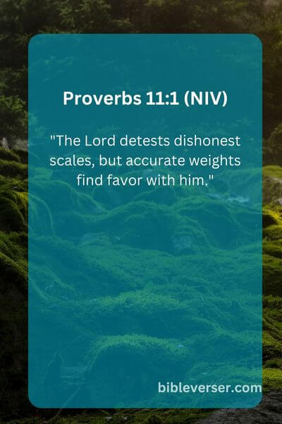 Proverbs 11:1 (NIV)