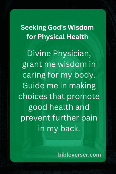 Seeking God's Wisdom for Physical Health