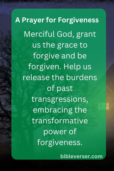 A Prayer for Forgiveness