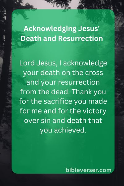 Acknowledging Jesus' Death and Resurrection