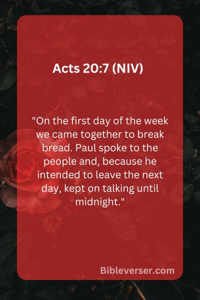 Acts 20:7 (NIV)