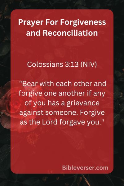 Prayer For Forgiveness and Reconciliation
