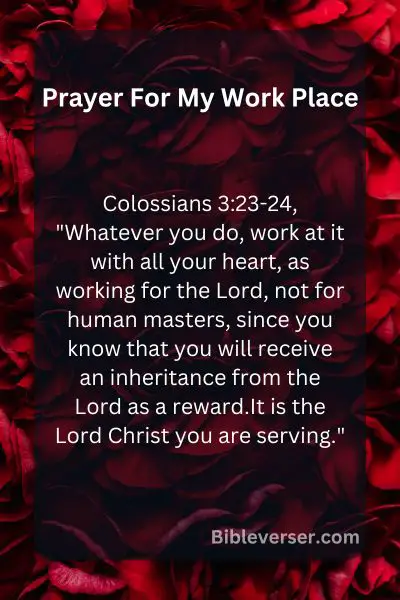 Prayer For My Work Place