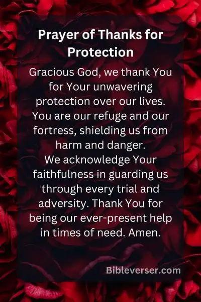 Prayer of Thanks for Protection