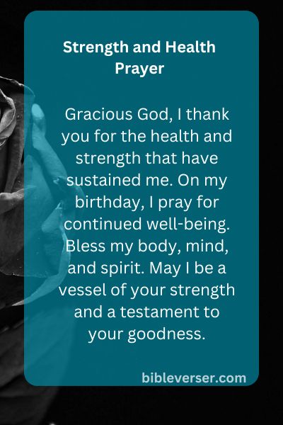 Strength and Health Prayer