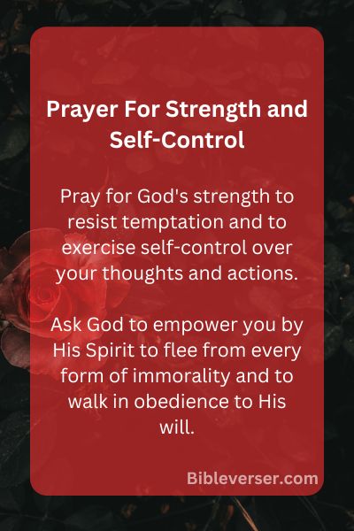Prayer For Strength and Self-Control