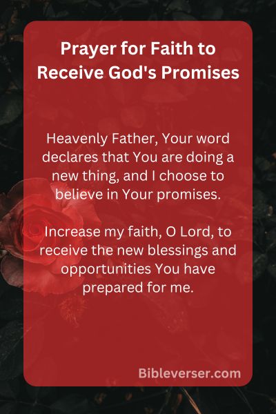 Prayer for Faith to Receive God's Promises