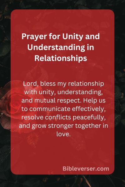 Prayer for Unity and Understanding in Relationships
