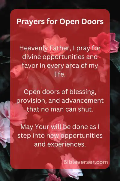 Prayers for Open Doors