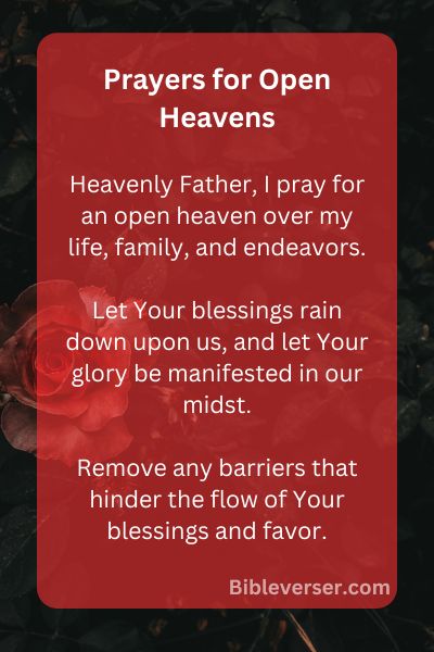 Prayers for Open Heavens