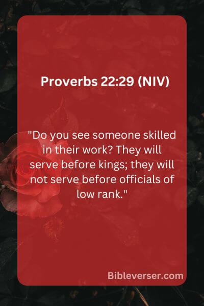 Proverbs 22:29 (NIV)