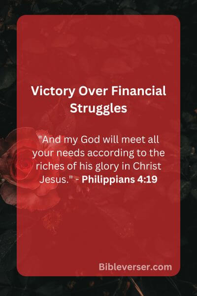 Victory Over Financial Struggles