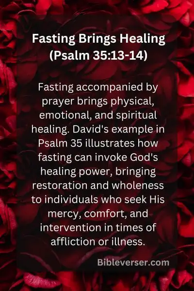 Fasting Brings Healing (Psalm 35:13-14)