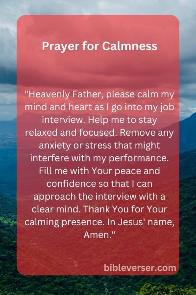 Prayer for Calmness