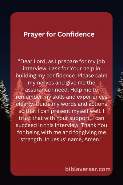 Prayer for Confidence