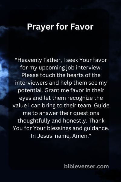 Prayer for Favor