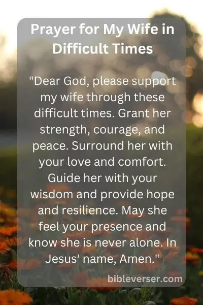 Prayer for My Wife in Difficult Times