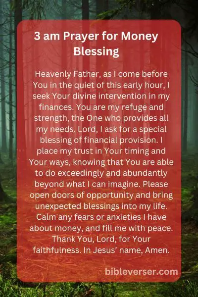 3 am Prayer for Money Blessing