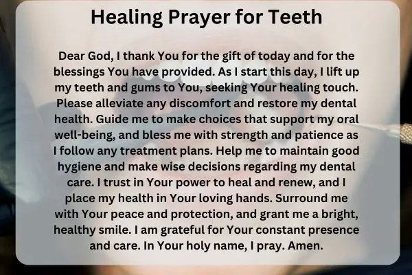 Healing Prayer for Teeth