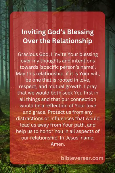 Inviting God’s Blessing Over the Relationship