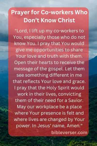 Prayer for Co-workers Who Don’t Know Christ