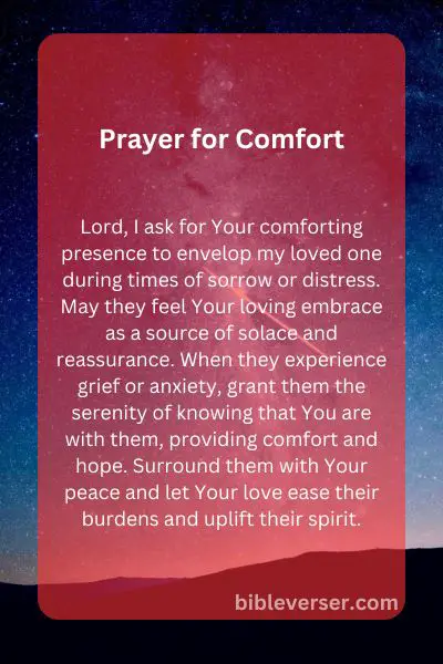 Prayer for Comfort