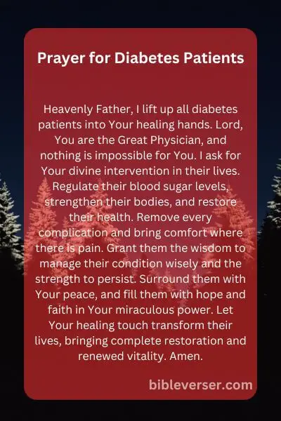 Prayer for Diabetes Patients