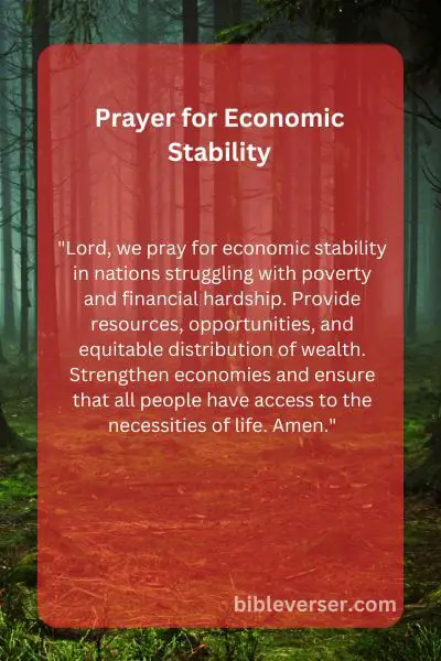 Prayer for Economic Stability