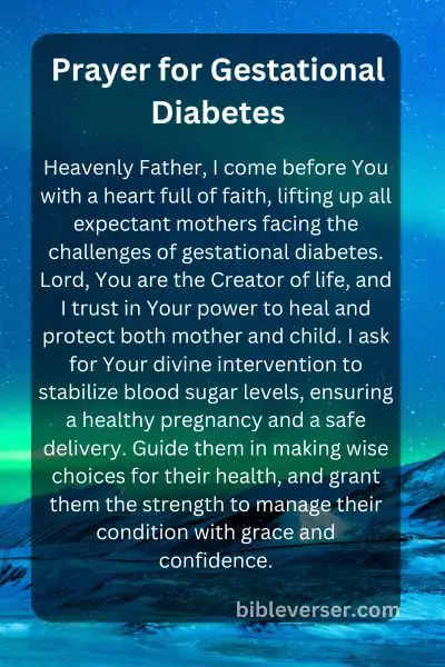 Prayer for Gestational Diabetes