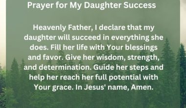 Prayer for My Daughter Success