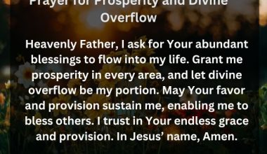 Prayer for Prosperity and Divine Overflow