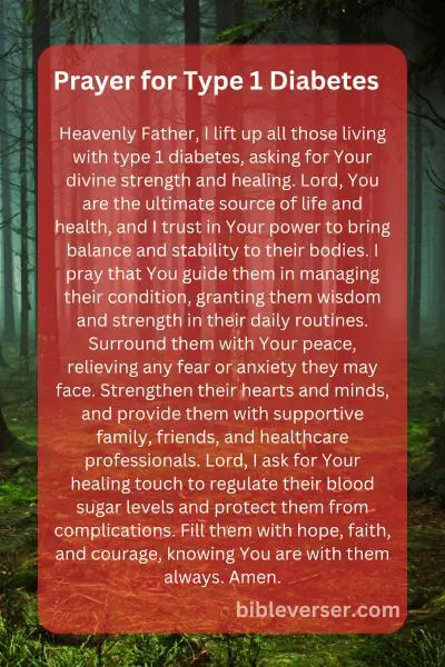 Prayer for Type 1 Diabetes