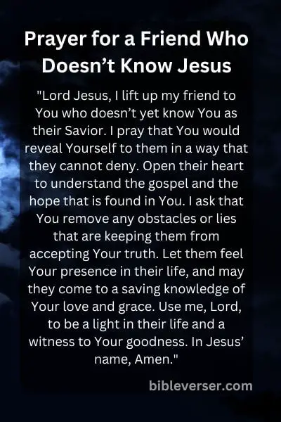 Prayer for a Friend Who Doesn’t Know Jesus