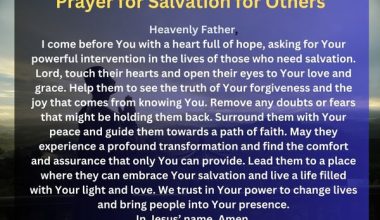 Prayer for salvation for others