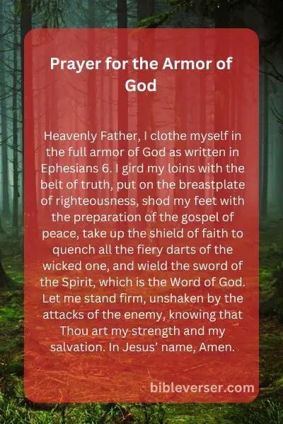 Prayer for the Armor of God