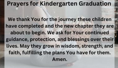 Prayers for Kindergarten Graduation