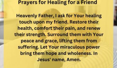 prayers for healing for a friend