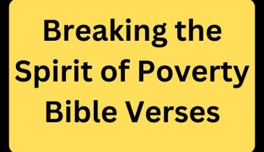 Breaking the Spirit of Poverty Bible Verses